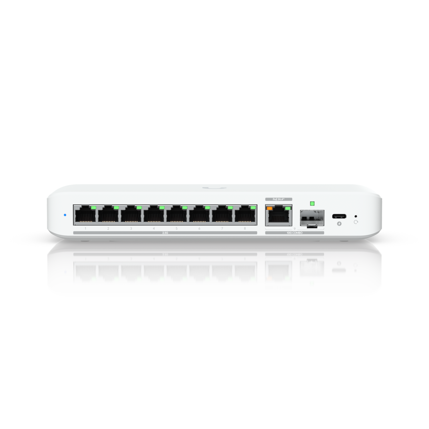 Ubiquiti Switch smart managed Layer2 9 Port • 8x 2,5 GbE • 1x 10 GbE PoE at In • Desktop • Lüfterlos • UniFi • USW-Flex-2.5G-8 - Image 2