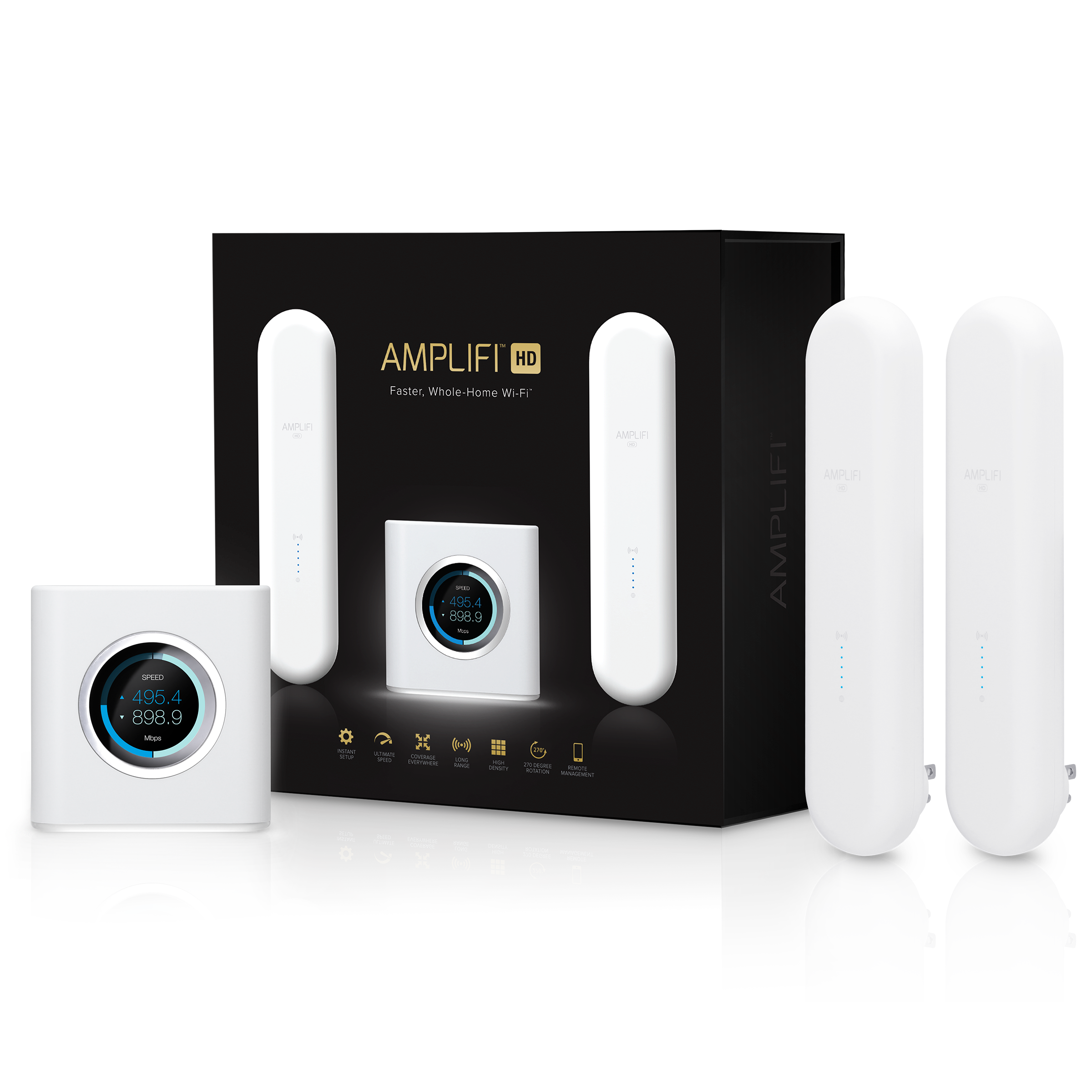 Ubiquiti AmpliFi HD wireless router Gigabit Ethernet Dual-band (2.4 GHz / 5 GHz) White (AFI-HD) - Image 1
