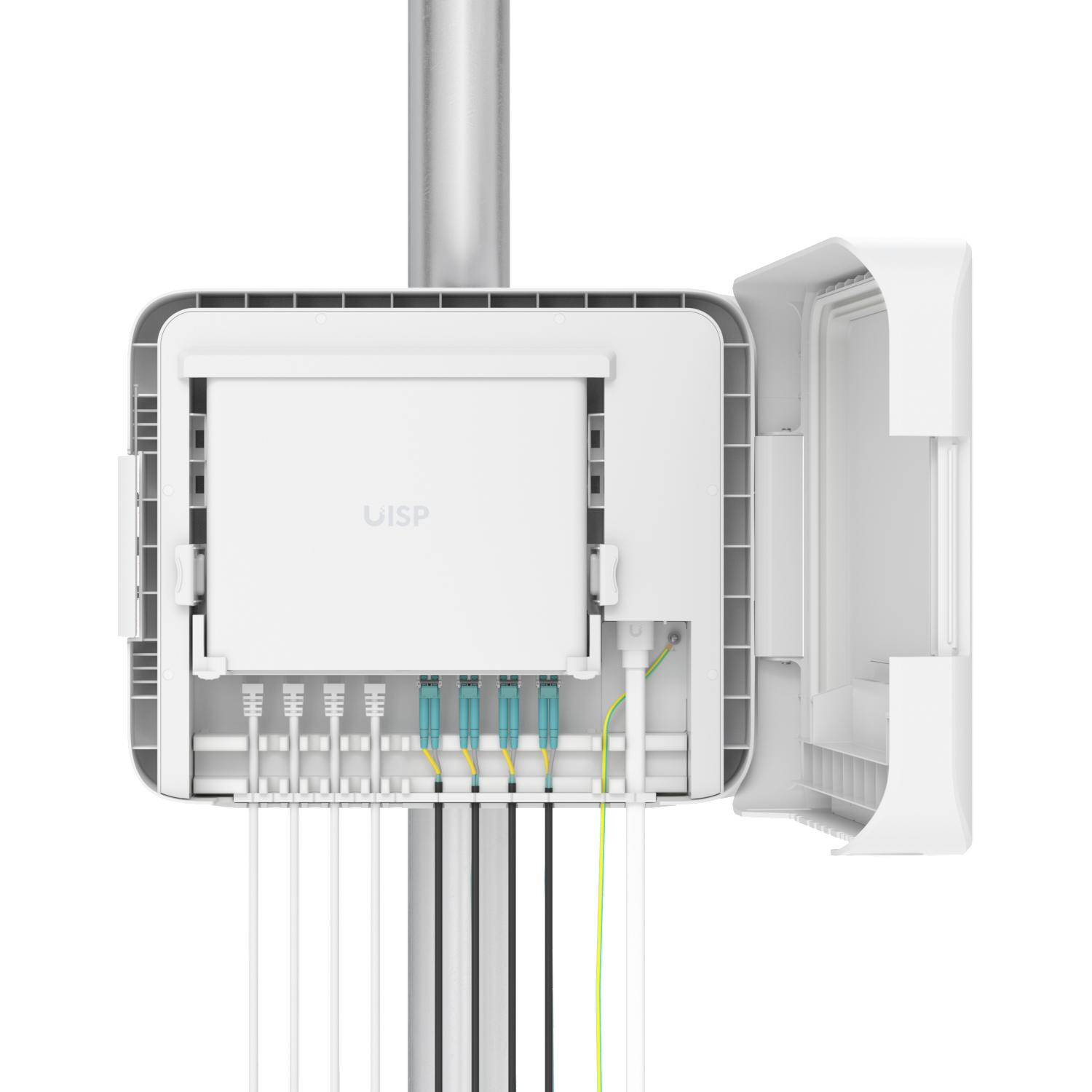 Ubiquiti UISP-Box-Plus Weatherproof pole- and wall-mountable enclosure for UISP Router Plus and Switch Plus - Image 1
